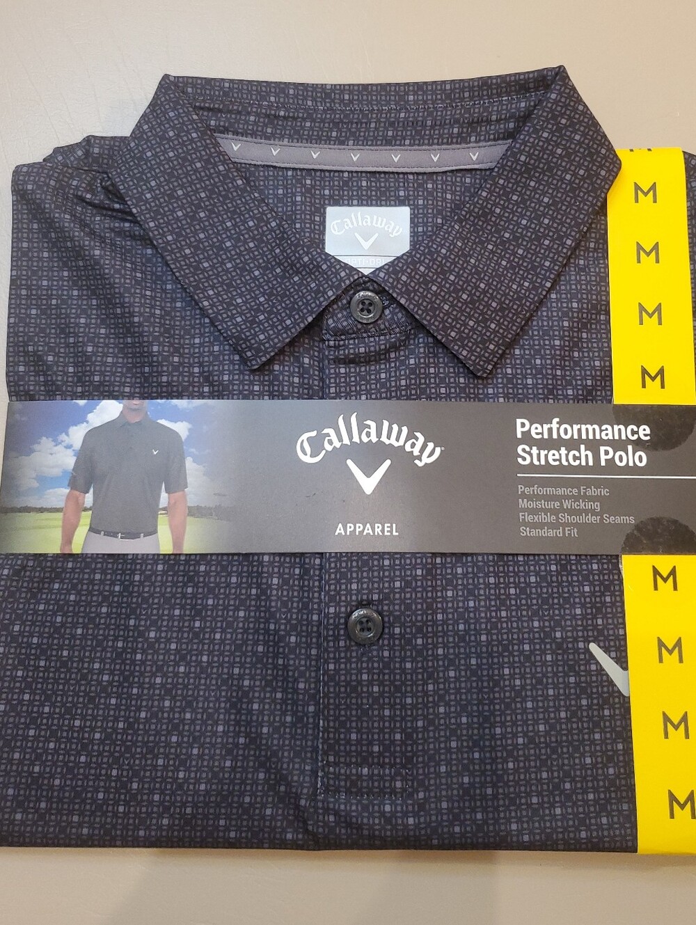 Callaway Men's Short Sleeve Golf Polo Shirt In Gray Size Medium NEW